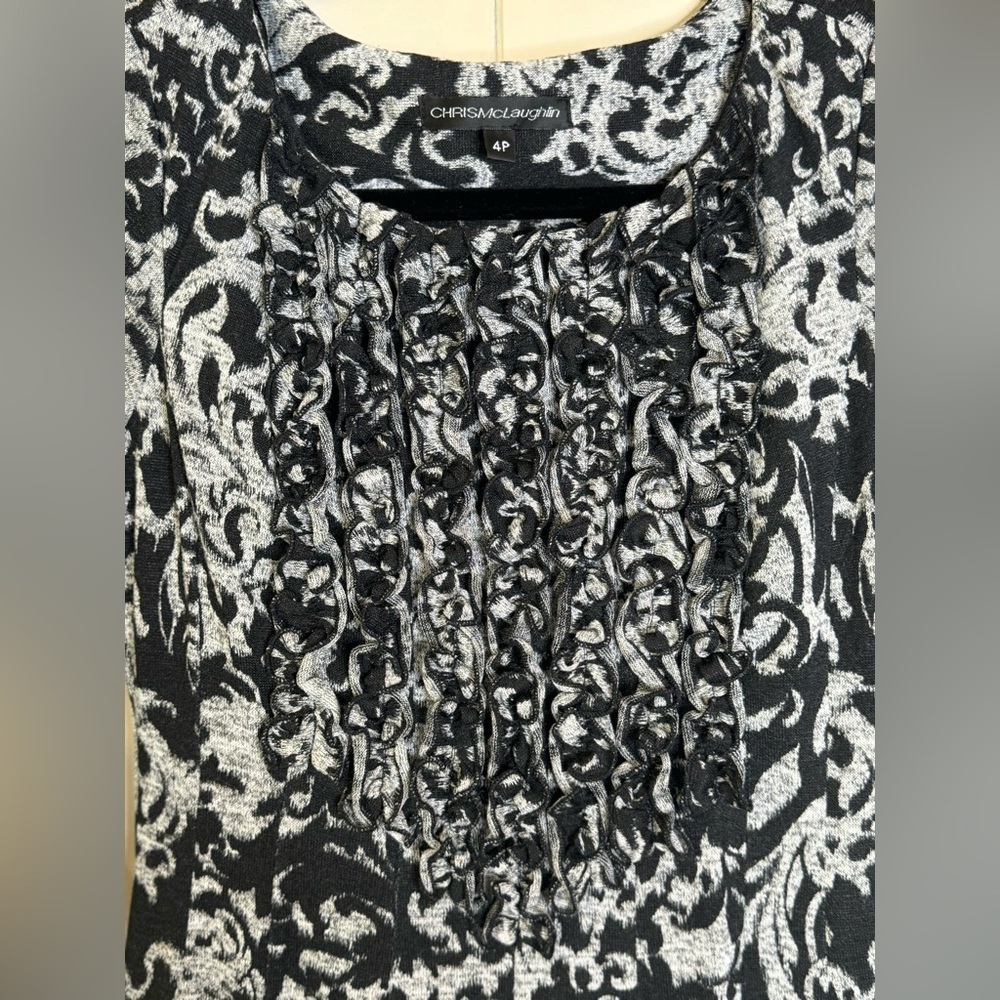 Chris McLaughlin Long Sleeve Ruffle Dress 4P - Picture 2 of 8